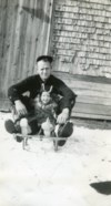 Daddy and I going sledding – 1947