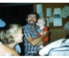 Jess at 5 months with Papaw Woods-Aunt Janie is to the left and now you are buried to her left.